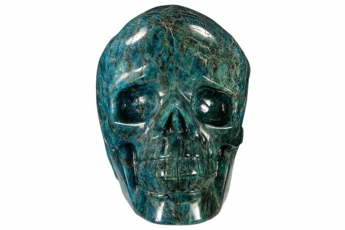 Polished, Bright Blue Apatite Skull #118094